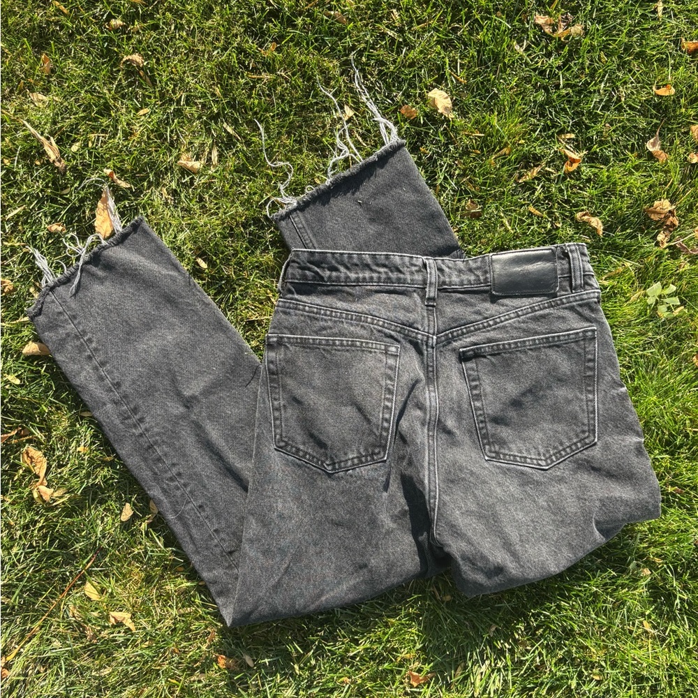 Zara Gray Straight Leg Jeans